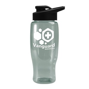 [RP27D] Garyline® Poly+ Recycled Bottle with Drink-Thru Lid - 27 oz.