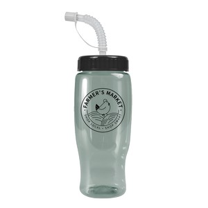 [RP27S] Garyline® Poly+ Recycled Bottle with Straw Lid - 27 oz.