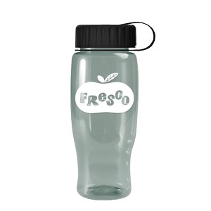 [RP27T] Garyline® Poly+ Recycled Bottle with Tethered Lid - 27 oz.