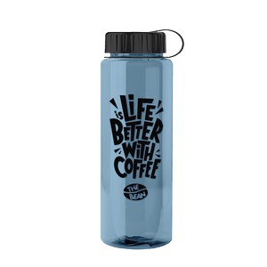 [RP32T] Garyline® Slim Fit RPET Bottle with Tethered Lid - 32 oz.
