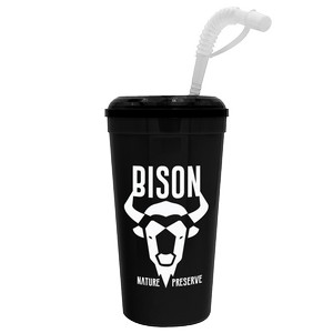 [SC32XLS] Garyline® Supersize Stadium Cup with Straw Lid - 32 oz.