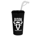 Garyline® Supersize Stadium Cup with Straw Lid - 32 oz.
