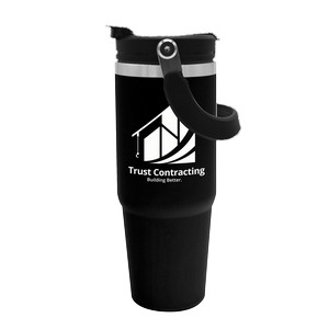 Garyline® Bravo Stainless Steel Bottle with 2-in-1 Flip-Straw Lid - 30 oz.