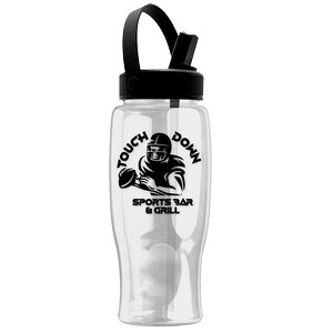 [TB27SW] Garyline® Poly+ Bottle with Flip-Straw, Swivel-Handle Lid - 27 oz.