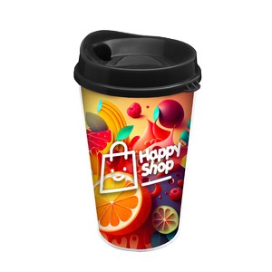 [TC16AINS] Garyline® Transparent Tumbler with Sip Lid and Full-Color Paper Insert - 16 oz.