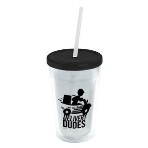[TC16S] Garyline® Transparent Tumbler with Straw Lid - 16 oz.