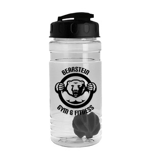 Garyline® Groove Tritan® Shaker Bottle with Flip-Top Lid and Mixing Ball - 20 oz.