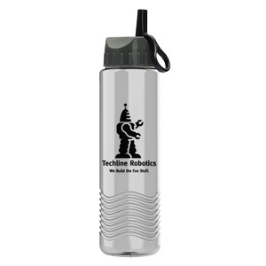 [TRB24A] Garyline® Wave Tritan® Bottle with Ring-Straw Lid - 24 oz.