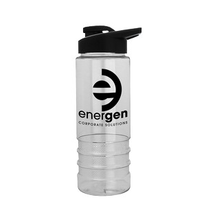 [TXB93D-01] Garyline® Salute Bottle with Drink-Thru Lid - 24 oz. (Black)