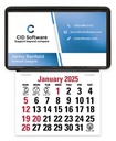 Triumph® Calendars Press-N-Stick Business Card Holder (No Imprint) With Calendar Pad