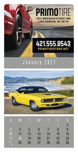 [V7899FC-01] Triumph® Calendars Press-N-Stick Full-Color Header Cruisin? Cars Calendar (2027)