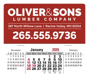 Triumph® Calendars Press-N-Stick XL Header with 3-Month Horizontal Calendar