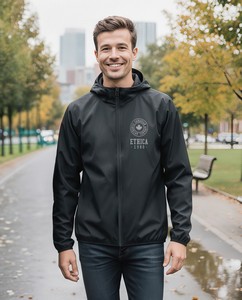 Unisex windbreaker hooded jacket