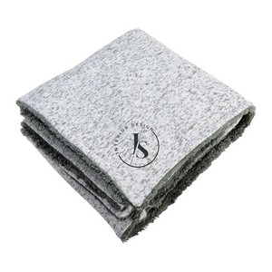 [VOUT024] Sherpa-Backed Heathered Blanket