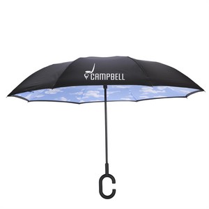 [VRNW3215] Shed Rain™ UnbelievaBrella® 48" Reverse-Close Manual Stick Umbrella (Prints)