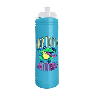 Garyline® Slim Line Bottle with Tethered Push-Pull Lid - 25 oz.