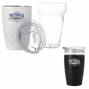 [46270] Howard Glass Vacuum Tumbler - 14 oz.