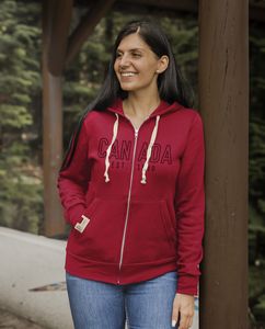 Women's hooded full zip sweatshirt