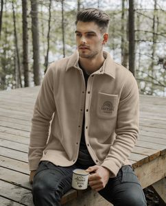 [100350U] Button-down overshirt - unisex