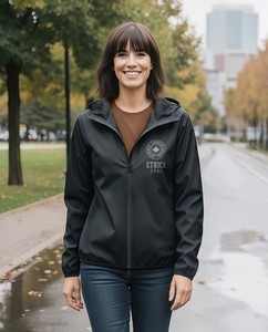 Women's windbreaker hooded jacket