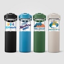 Leeds Glass Silicone Sleeve Straw Bottle - 20 oz. - ColorJet