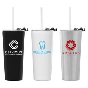 [WCX] Excalibur - 21 oz. Double-Wall Stainless Tumbler with Straw