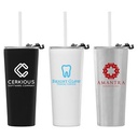 Excalibur - 21 oz. Double-Wall Stainless Tumbler with Straw - ColorJet