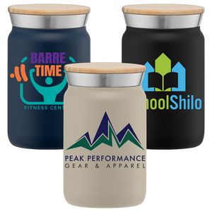 [WDT-C] Nordic - 9 oz. Double Wall Copper-Lined Stainless Steel Tumbler with Bamboo Lid - ColorJet