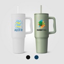 Polar Pro - 40 oz. Double-Wall Recycled Stainless Steel Tumbler with Straw - Full-Color Inkjet