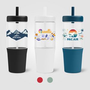 [WFV-C] Polar Recycled Plastic Dual Tone Straw Tumbler - 40 oz. - ColorJet
