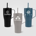 Majesty Recycled Stainless Steel Straw Tumbler - 30 oz.