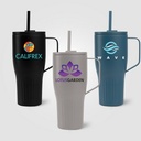 Majesty Recycled Stainless Steel Straw Tumbler - 30 oz. - Full-Color Inkjet