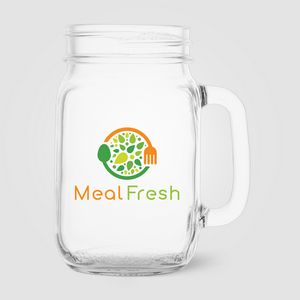 [WJM-C] Root Handled Jar Glass - 16 oz. - ColorJet
