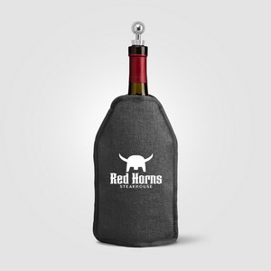 [YCV] Nest Recycled Polyester Heathered Wine Bottle Cooler – 6.4 x 8.9"