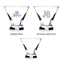 8.25 oz Stemless Martini Glass (Screen Printed)