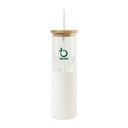 Aviana™ Journey Glass Tumbler with Straw - 20 Oz - White