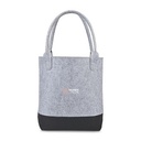 Out of the Woods® Felt Colorblock Tall Tote - Light Grey-Black