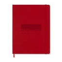 Moleskine® Hard Cover Ruled X-Large Notebook - Scarlet Red