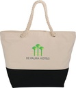 Zippered 12oz Cotton Canvas Rope Tote
