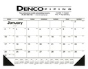 Triumph® Calendars Black & White Desk Pad with Vinyl Corners