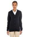 Harriton® Women's Pilbloc V-Neck Button Cardigan Sweater