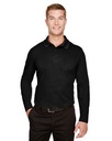 Devon & Jones™ Men's CrownLux Performance® Plaited Long Sleeve Polo
