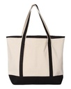 Q-Tees® 34.6L Large Canvas Deluxe Tote