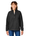 North End® Women's Aura Sweater Fleece Quarter-Zip Pullover