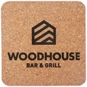 Laser Engraved Recycled 3mm Square Cork Coaster - 1 Sided, Square