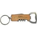 Wood Bottle Opener - Keychain Bottle Opener/Corkscrew Combo