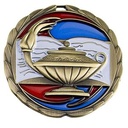 Stock Color Medals - Book & Lamp
