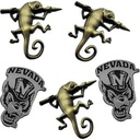 Diestruck Antiqued Lapel Pins - 1" W x 1" H