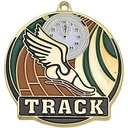 Stock Gold Enamel Sports Medals - Track
