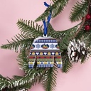 Offset Print Custom Ornament On Stainless Steel With Epoxy Dome - 1 sided 3"